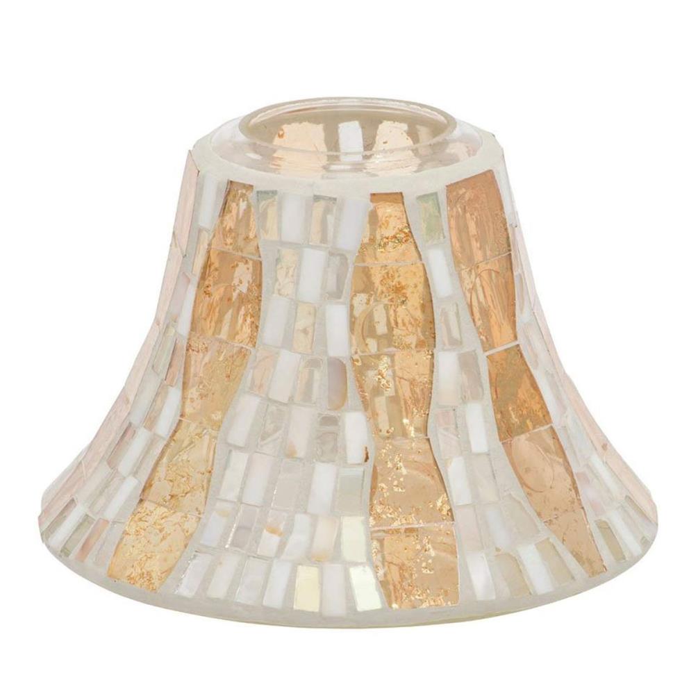Yankee Candle Gold Wave Mosaic Large Shade & Tray Extra Image 1